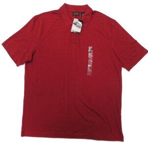 Axcess Polo Shirt Mens XL Red New NWT Short Sleeve Striped